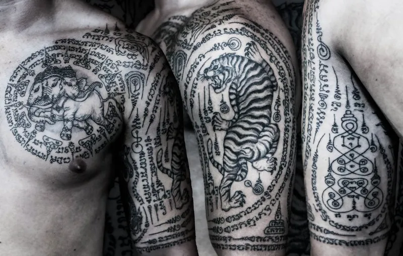 Bamboo tattoo portfolio piece 15 at Studio One Tattoo Bangkok