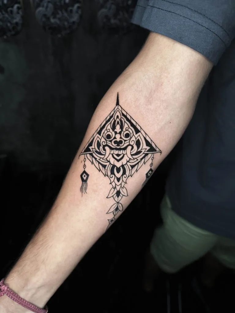 Blackwork tattoo portfolio piece 6 at Studio One Tattoo Bangkok