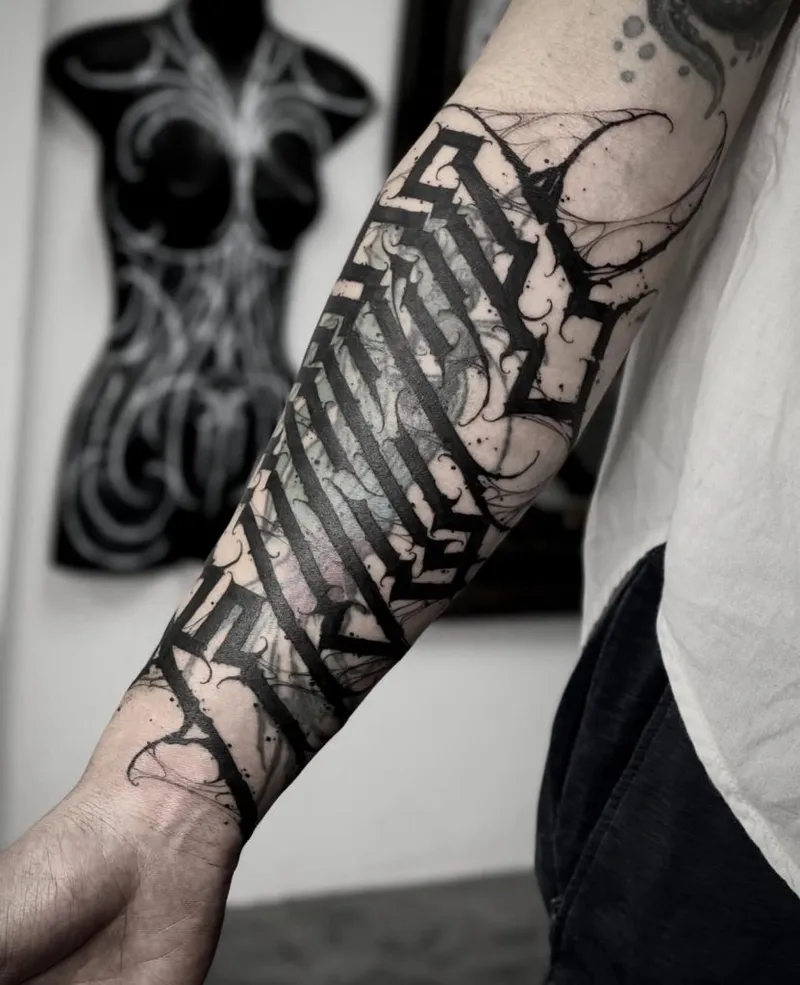 Calligraphy tattoo portfolio piece 15 at Studio One Tattoo Bangkok