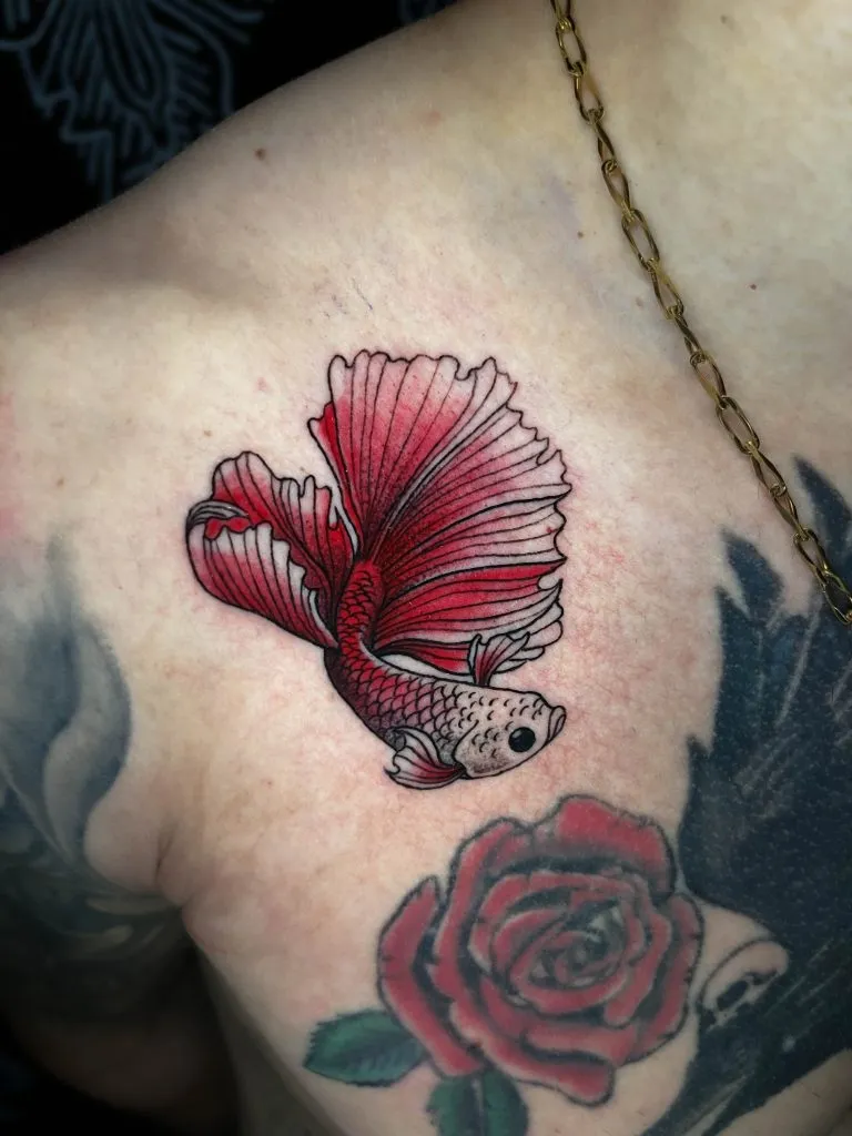 Minimal Fineline tattoo portfolio piece 111 at Studio One Tattoo Bangkok