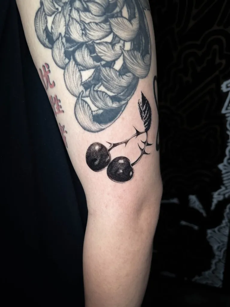 Minimal Fineline tattoo portfolio piece 2 at Studio One Tattoo Bangkok
