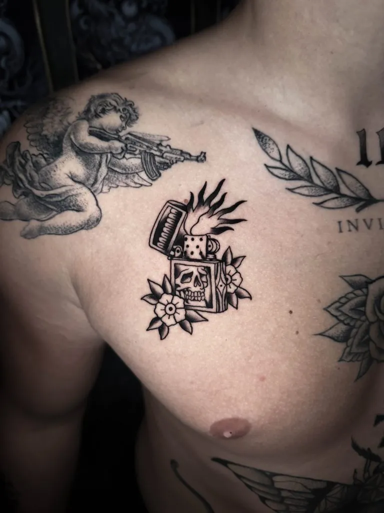 Minimal Fineline tattoo portfolio piece 58 at Studio One Tattoo Bangkok
