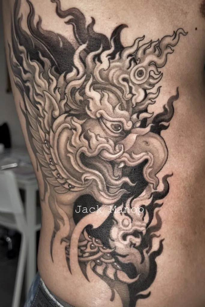 Neo Thai tattoo portfolio piece 5 at Studio One Tattoo Bangkok