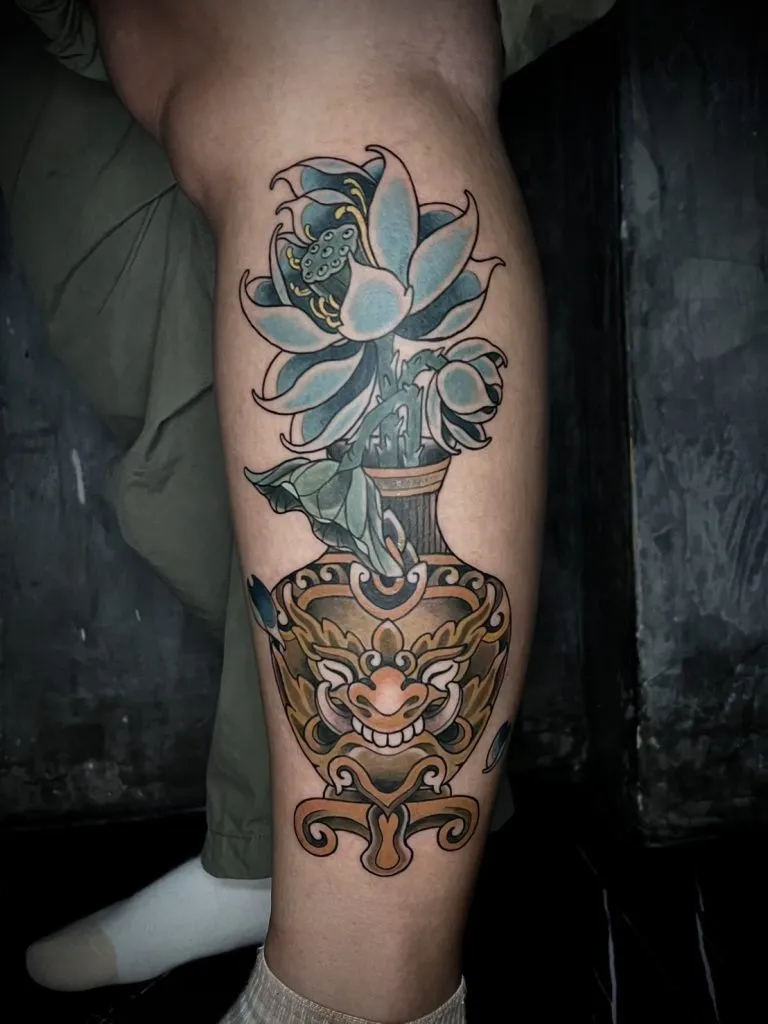 Neo Traditional tattoo portfolio piece 2 at Studio One Tattoo Bangkok