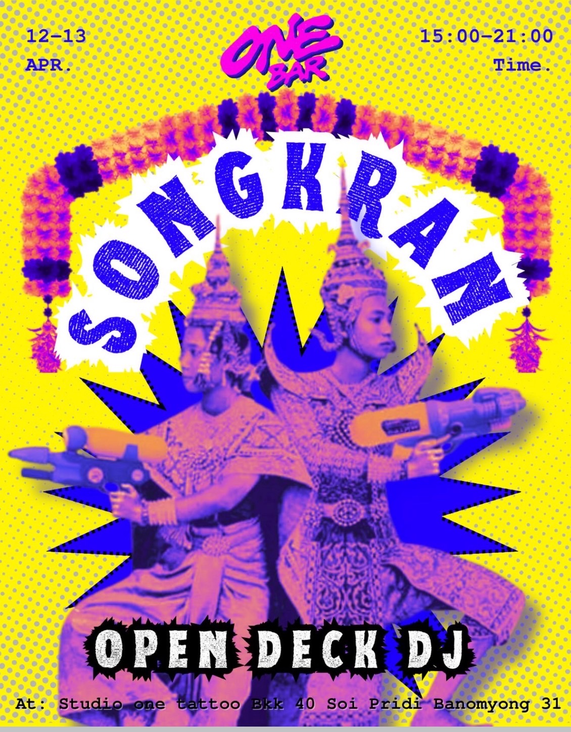 Songkran 2026 Event Poster - One Bar